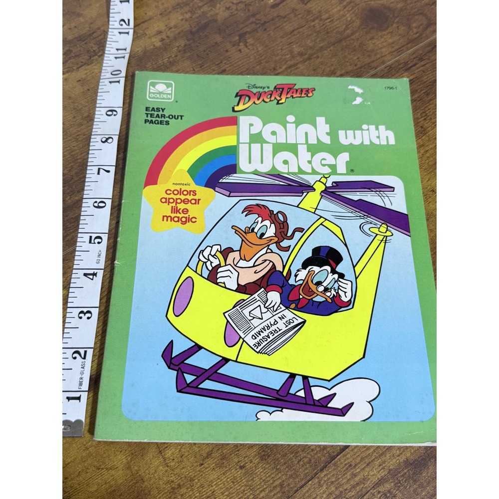 1986 Disney DuckTales Paint with Water Golden Book Activity 1796-1 Vintage